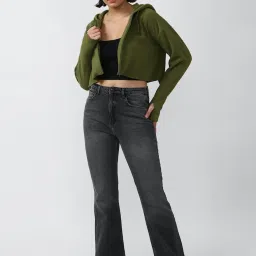 Forever 21 Olive Regular Fit Hoodie image 4