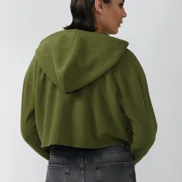 Forever 21 Olive Regular Fit Hoodie image 2