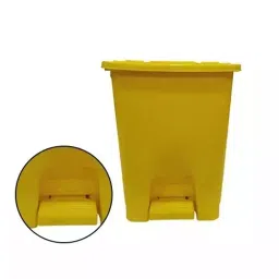 Grassland Pedal Dustbin HDPE Plastic Yellow 15 L with Lid, GPL1121 image 3