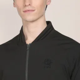 U.S. Polo Assn. Dark Green Regular Fit Striped Bomber Jacket image 4