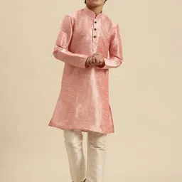 Sanwara Kids Pink Regular Fit Kurta image 4