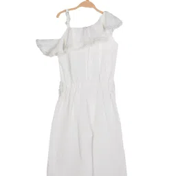 Peppermint Kids White Solid Jumpsuit image 2