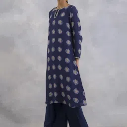 Folksong By W Purple Printed Straight Kurta image 3