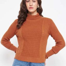 Camla Brown Self Pattern Sweater-picture-37