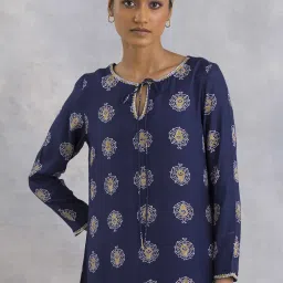 Folksong By W Purple Printed Straight Kurta image 5