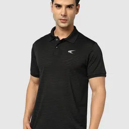 Performax Striped Short Sleeves Polo Collar T-shirt-image-17