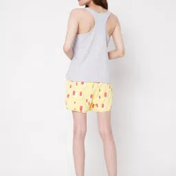 Vero Moda Ease Grey Graphic Print Shorts Set image 2