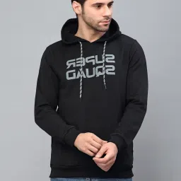 Rigo Black Full Sleeves Hooded Sweatshirt image 1