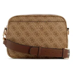Guess Women Brown Printed Crossbody Bag-image-45