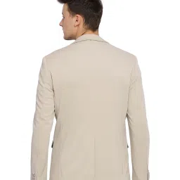 Basics Beige Full Sleeves Notched Lapel Blazer image 2