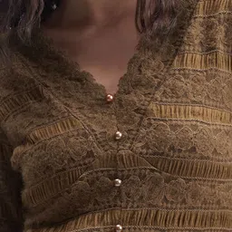 Tokyo Talkies Women Self Design V Neck Top image 4