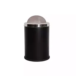 Grassland Dustbin 10 L Stainless Steel Round Black with Swing Lid, GSS1043-picture-35