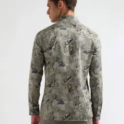 Arrow New York Green Cotton Slim Fit Printed Shirt image 2