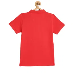 LADORE Kids Red Solid Polo T-Shirt image 2