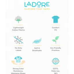 LADORE Kids Red Solid Polo T-Shirt image 4