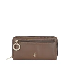 Baggit Lwxe Quiz Brown Solid Zip Around Wallet for Women image 1