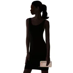 Baggit Lwxe Quiz Light Brown Solid Zip Around Wallet for Women image 5