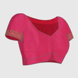 Mohey Pink Woven Saree With Unstitched Blouse image 4