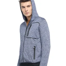 Basics Blue Full Sleeves Hood Jacket image 3
