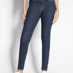 American Eagle Outfitters Dark Blue Blended Regular Fit Mid Rise Jeans-picture-10