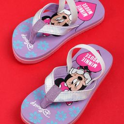 Kidsville Mickey & Friends Featuring Minnie Mouse Detailed Flip Flops - Purple-picture-12