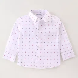 Mark & Mia Full Sleeves Printed 3 Piece Party Suit with Bow & Hat - Maroon image 2