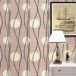 INDIAN ROYALS Yellow Circle With Black Lines Printed Self-Adhesive & Durable Wall Sticker-picture-30