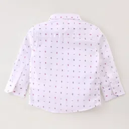 Mark & Mia Full Sleeves Printed 3 Piece Party Suit with Bow & Hat - Maroon image 3