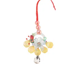 Sangria Stones Studded & Beaded Bhaiya Bhabhi Rakhi With Roli Chawal Chandan & Mishri image 3