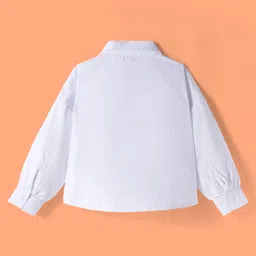 OLLINGTON ST. Cotton Poplin Full Sleeves Printed Shirt & Denim Jeans Set - White & Indigo image 4