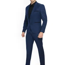 FIVEFEB Men Slim-Fit Single-Breasted Two-Piece Suit image 3