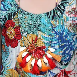 EthIndia Girls Printed Fit & Flare Dress image 2