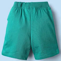 Babyhug Single Jersey Knit Half Sleeves T-Shirt & Shorts Set with Jungle Theme Print - Mint image 5