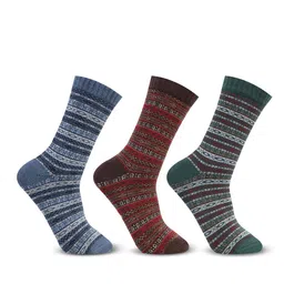 Bonjour Men Pack Of 3 Printed Calf-Length Socks-image-10