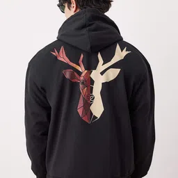 Trendyol Men Printed Hooded Long Sleevs Pullover Sweatshirt-image-2