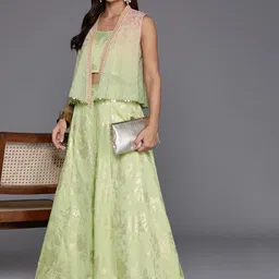 Ahalyaa Women Printed Pure Cotton Ethnic Co-Ords-image-19