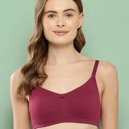 Leading Lady Maroon Bra Non-Padded image 1