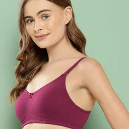 Leading Lady Maroon Bra Non-Padded image 2