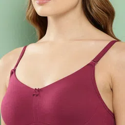Leading Lady Maroon Bra Non-Padded image 4