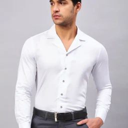 Louis Stitch White Cotton Regular Fit Printed Shirt-picture-19