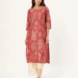 Rangmanch By Pantaloons Coral Regular Fit Printed Kurta-picture-13