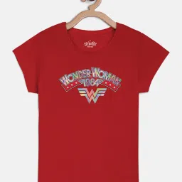 kidsville Wonder Women 84 Printed Tshirt For Kids Girls image 1