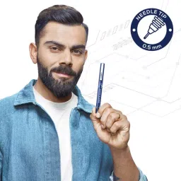 Schneider LX-Max 2 Blue & 1 Black Roller Ball Pen Needle Tip (Pack of 3) image 3