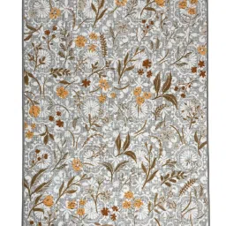 Welspun beige polyester elegance faux jacquard area rugs image 2