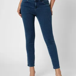 Vero Moda Blue Blended Skinny Fit Mid Rise Jeans image 2