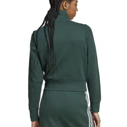 Adidas Originals Green Slim Fit Striped Sports Jacket image 2