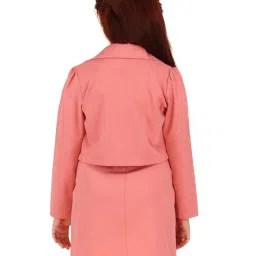 Cutecumber Girls Coralpink Party Dress With Jacket image 2