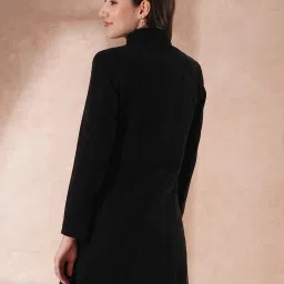 Globus Black Regular Fit Overcoat image 2