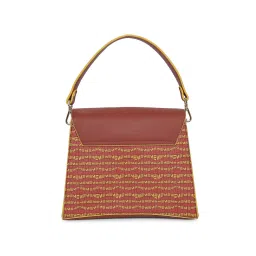 Eume Dragonfly Hot Sauce Red Leather Printed Satchel Handbag image 2