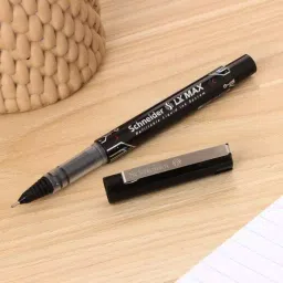 Schneider LX-Max 2 Blue & 1 Black Roller Ball Pen Needle Tip (Pack of 3) image 5